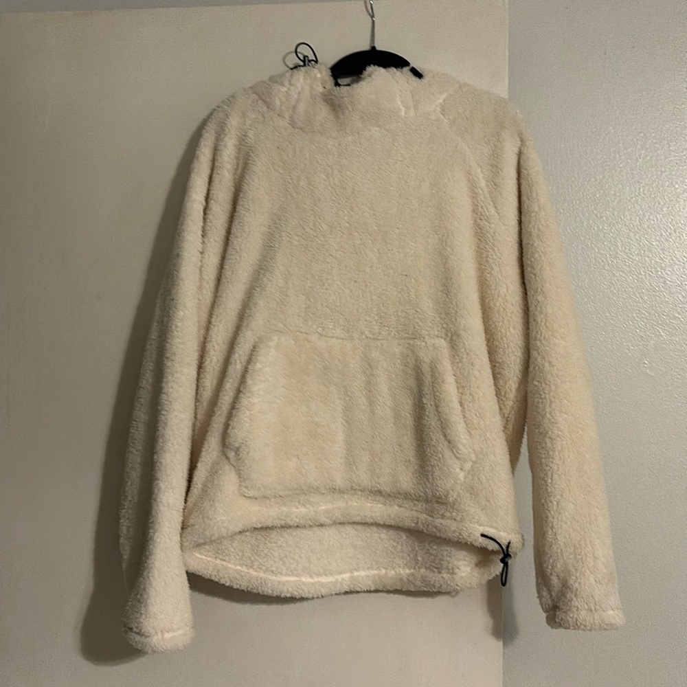 Victoria secret PINK white Sherpa hoodie